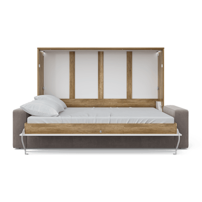 Horizontal Murphy bed INVENTO with a Sofa, European Queen