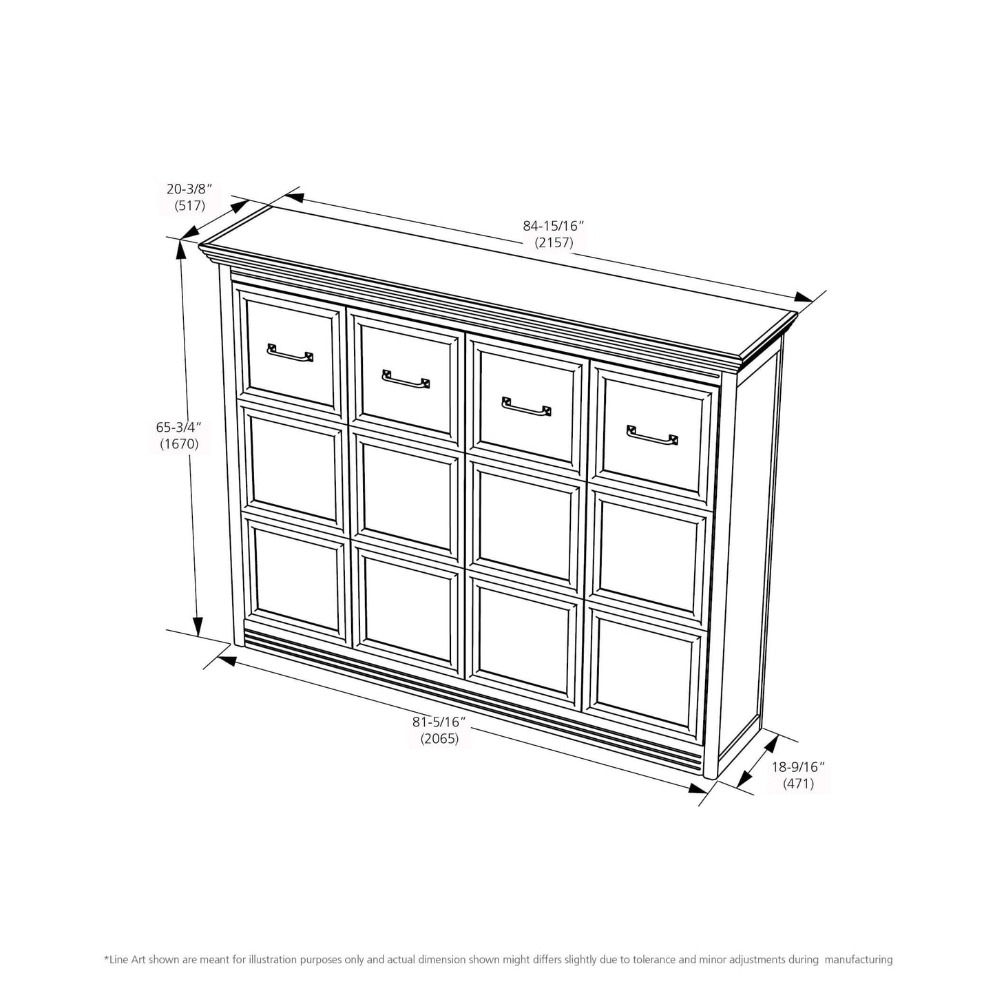 Adonis Full Horizontal Wall Bed