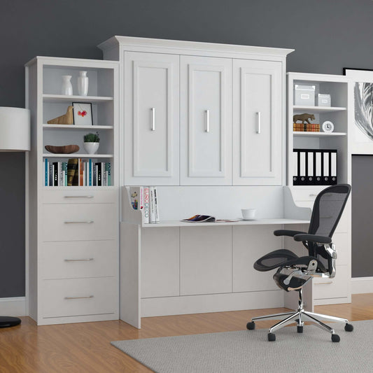 Alegra Full Wall Bed with Desk and 2 Storage Towers