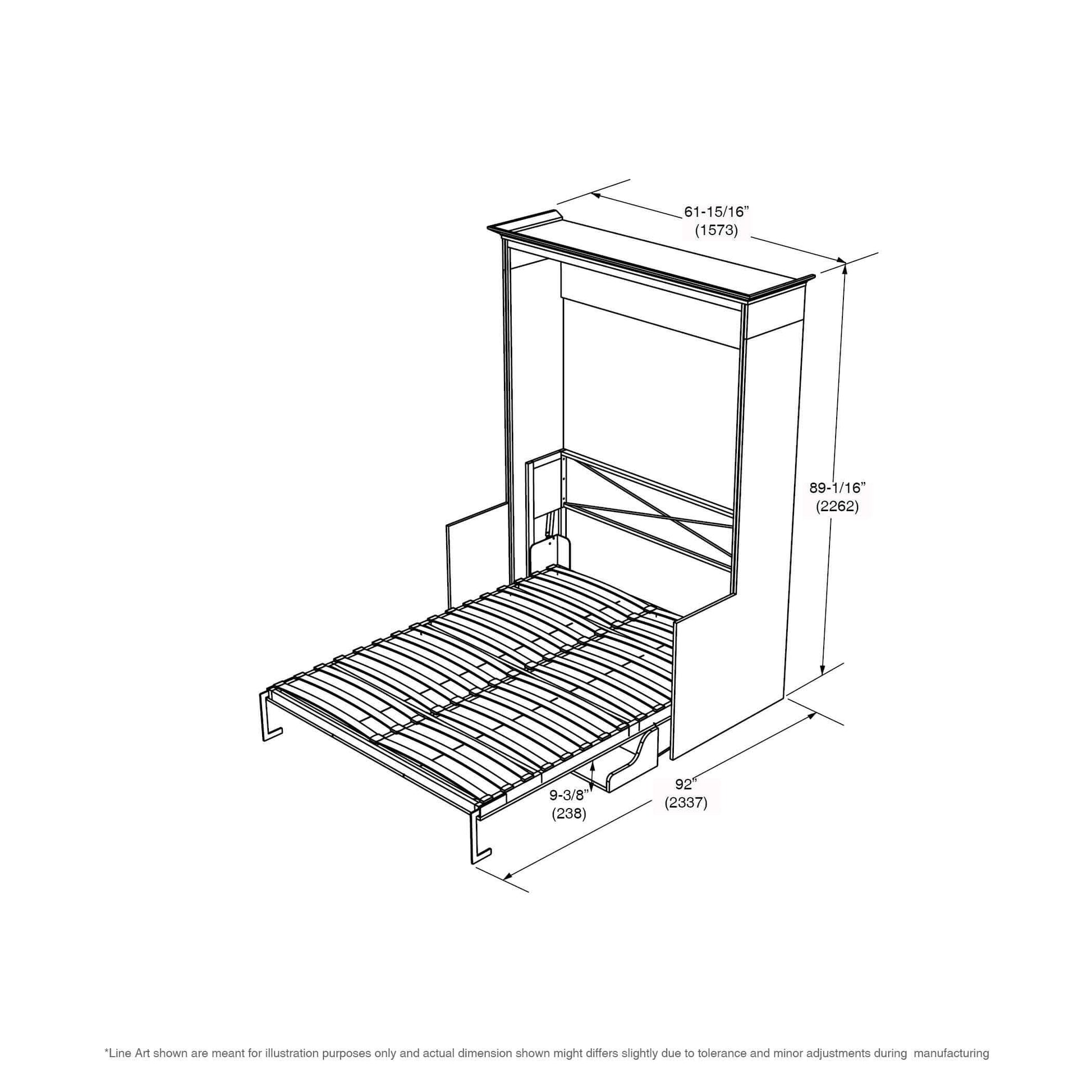 Alegra Full Wall Bed with Desk