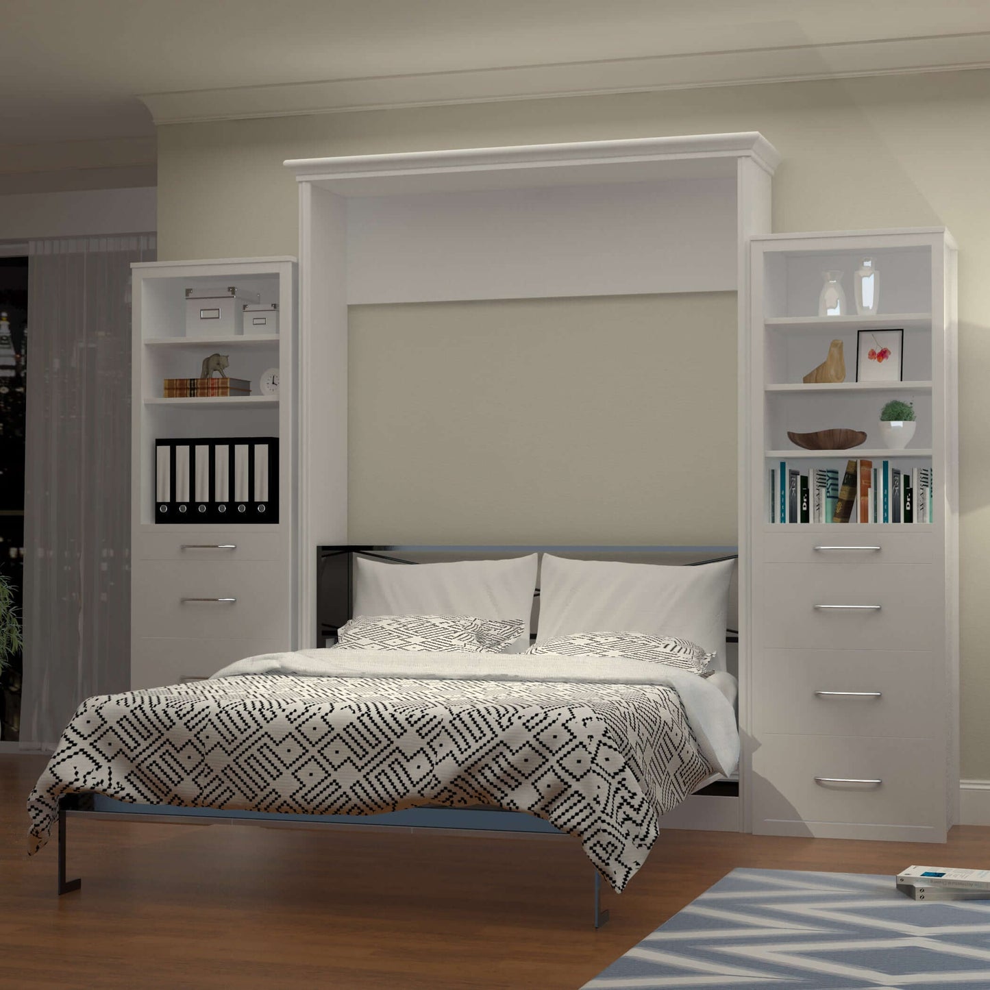 Alegra Queen Wall Bed with 2 Storage Towers