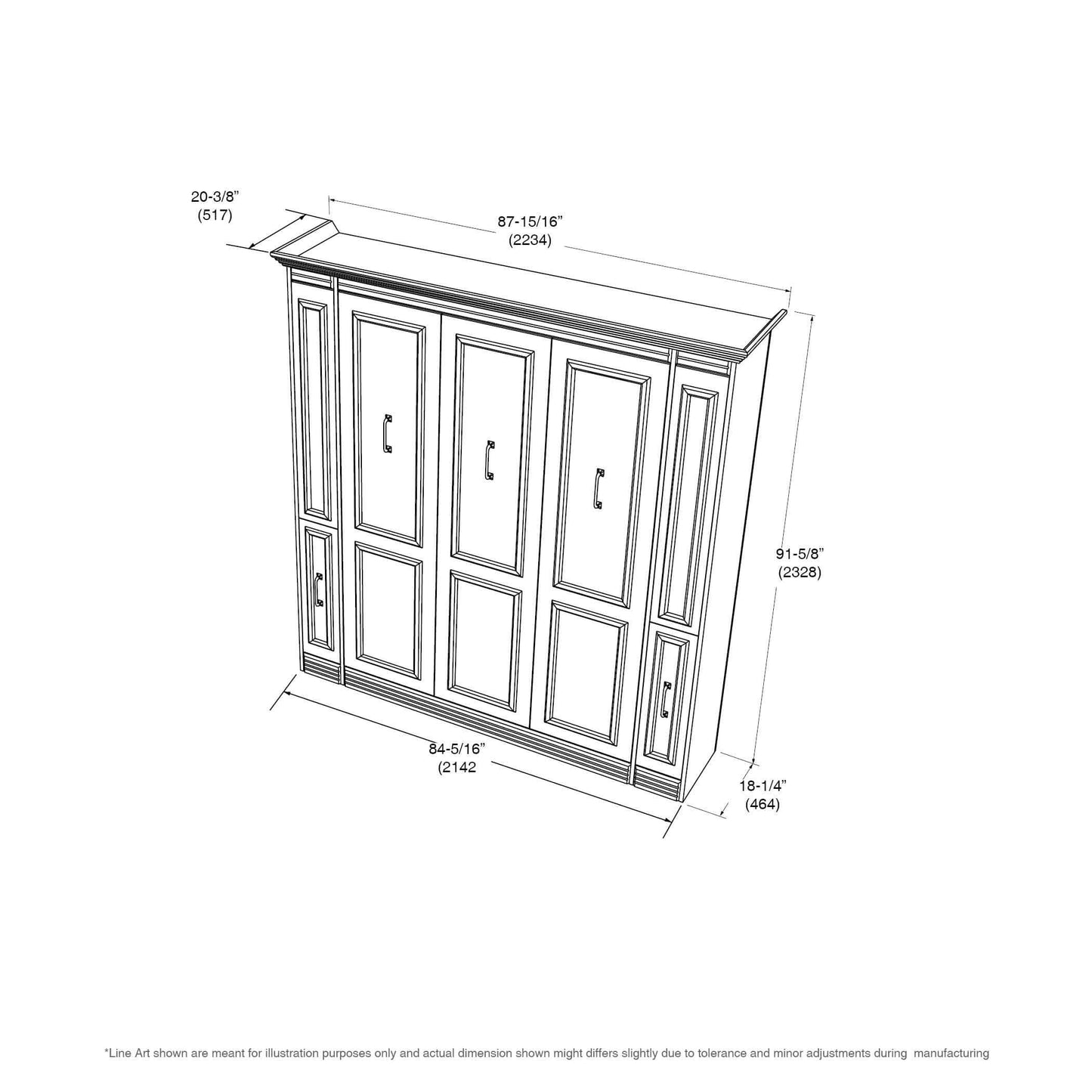 Alegra Queen Wall Bed with Integrated Storage