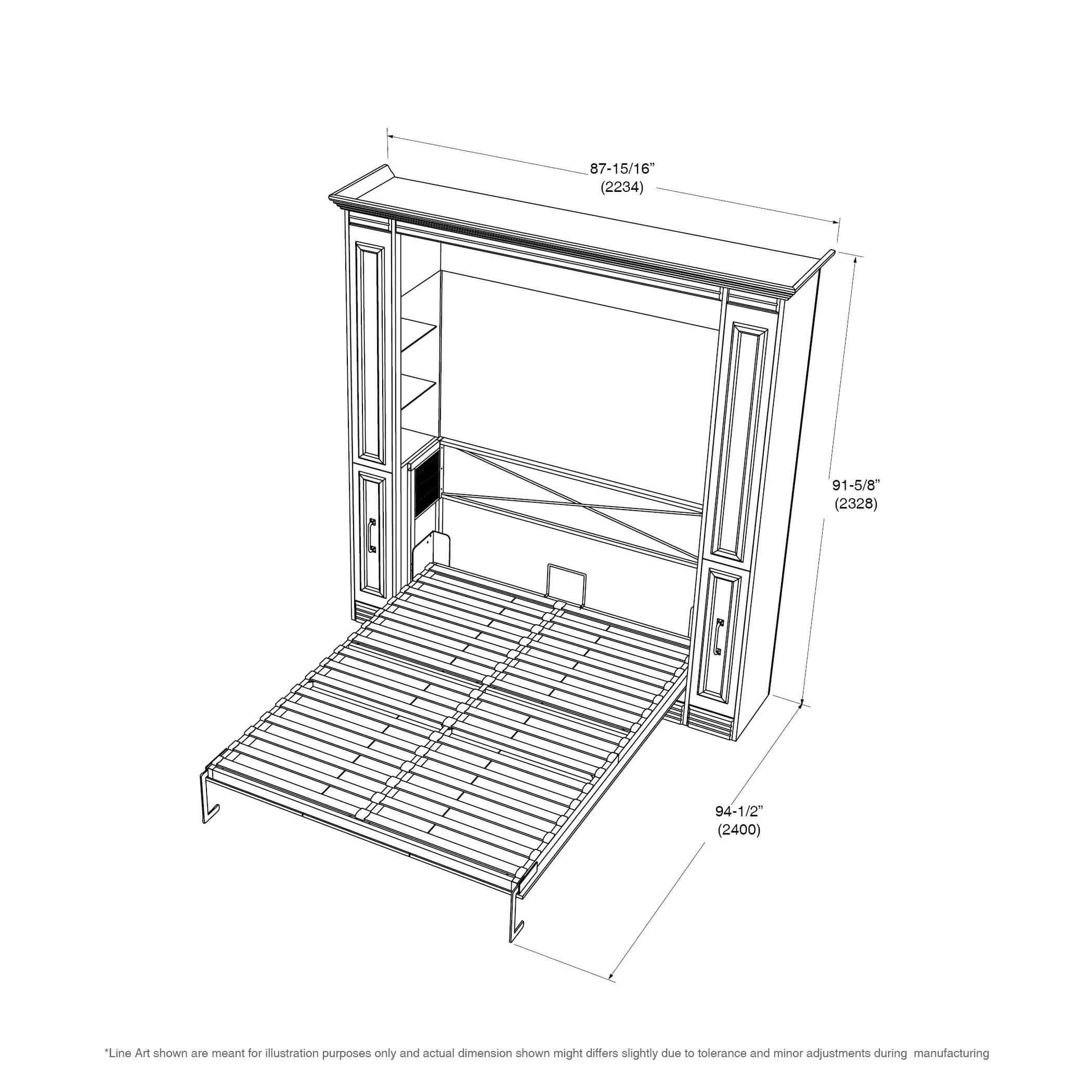 Alegra Queen Wall Bed with Integrated Storage