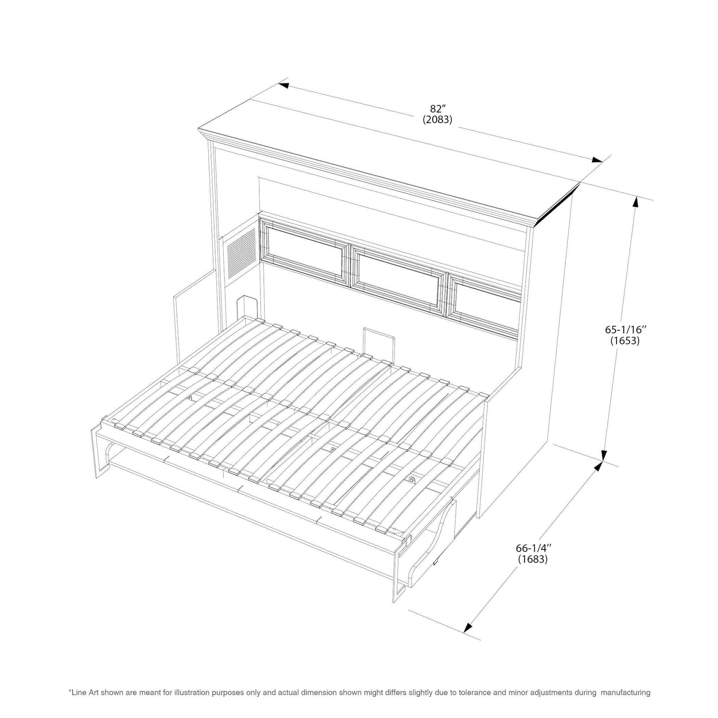 Chamberlin Full Horizontal Murphy Bed with Desk