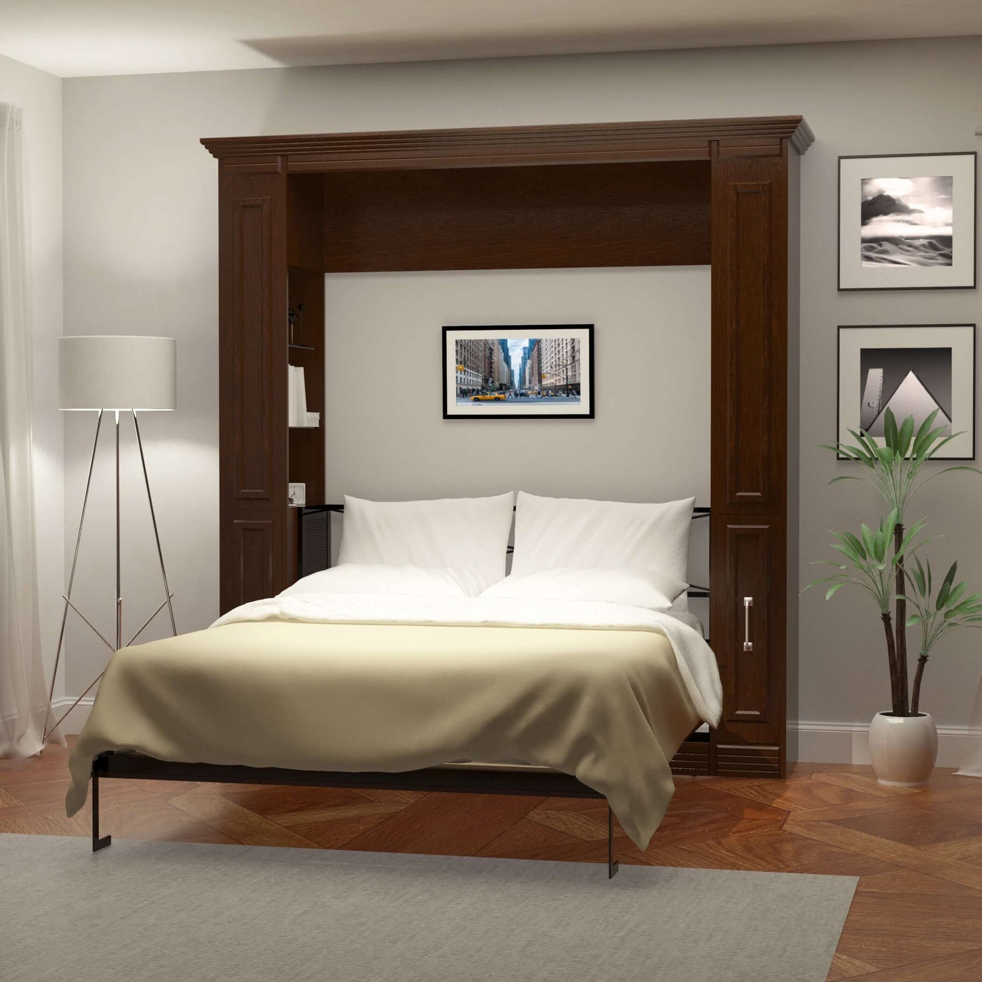 Coventry Queen Wall Bed with Integrated Storage