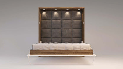 Murphy bed INVENTO, European King size with LED and mattress included.